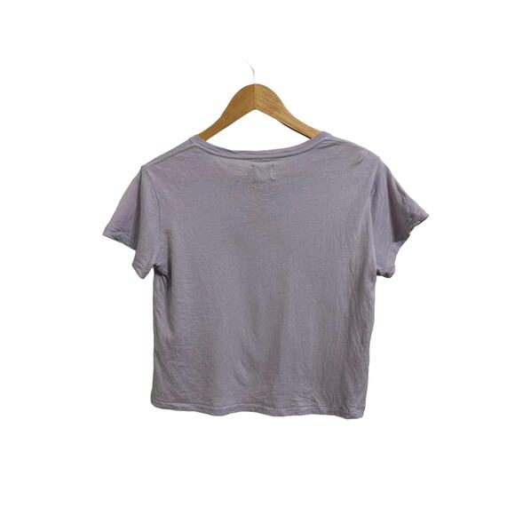 WSLY Bowery Boxy tee lavender short sleeve crop top size XS $70 - Picture 3 of 5